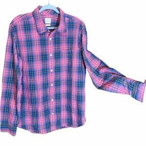Gap Lived-In Men’s Red Plaid Button Down Shirt Cotton XL casual 100% cotton